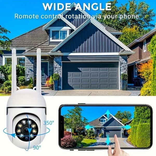 2pcs Safety Camera High Definition 1080P WiFi Surveillance Camera - Wall Mount, Night Vision Function, App Control, Audio and Motion Alarm, Color Display, USB Powered, Wi-Fi Connection, 355° Horizontal Rotation and 90° Vertical Rotation, Indoor Home Secur - Image 15