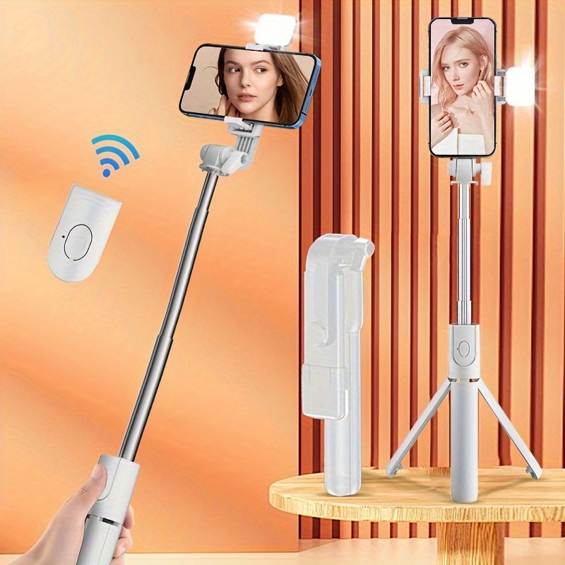 Selfie Stick with Tripod Stand, Portable Wireless Remote Control, 36V Battery Operated, Mini Size for Travel, Essential for Mobile Photography and Videography - Image 7