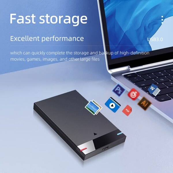 Small Capacity External Hard Drive, 320G Portable Hard Drive, Portable External Storage Hard Drive, USB3.0 High-speed Reading and Writing, Mechanical Hard Drive, Supports Notebook, Mobile Phone and Computer - Image 3