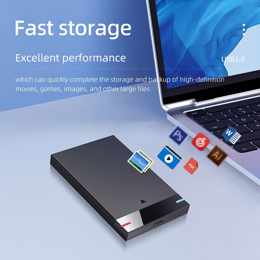 Small Capacity External Hard Drive, 320G Portable Hard Drive, Portable External Storage Hard Drive, USB3.0 High-speed Reading and Writing, Mechanical Hard Drive, Supports Notebook, Mobile Phone and Computer - Image 3