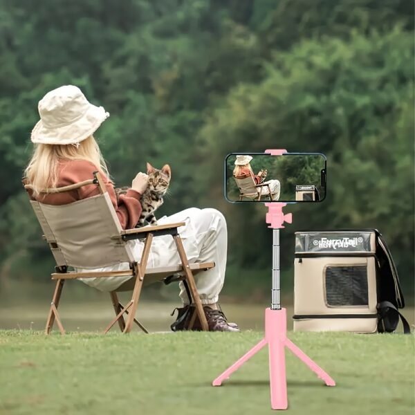 Stable Tripod for Smartphones and Cameras, Anti-Shake Selfie Stick with Desktop Tripod Stand, Indoor/Outdoor Live Streaming, ABS Material, Photography, Selfie Stick - Image 16