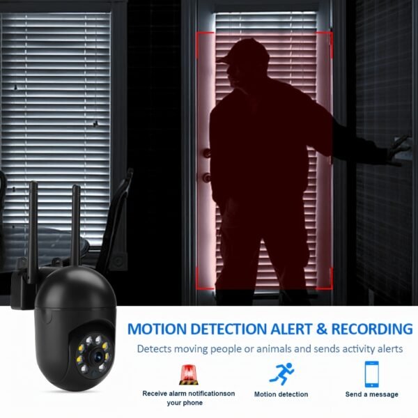 2pcs/4pcs Camera with Color Night Vision, Wireless 2.4G HD Indoor/Outdoor Camera, Two-way Audio, WIFI Security Camera, Pan/Tilt/Zoom Smart Home Security Camera, Motion Tracking - Image 3