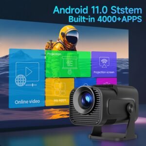 Magcubic HY320mini Projector, 4K EU Plug, Android 11, Dual Wifi6, 300ANSI, Allwinner H713, 1080P/1280*720P, 3D-Ready, 3000-99999 Lumens, Desktop Install, LCD Display, Home Cinema Outdoor Projector
