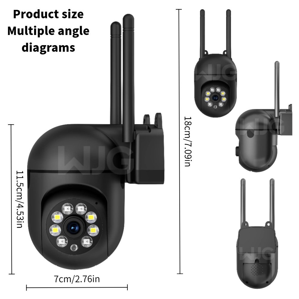 1pc WJG 1080P HD Outdoor Security Camera - Rotatable, Night Vision, Motion Detection, Two-Way Audio, WiFi & 5G Dual-Band, Panoramic 360° Viewing Angle, USB Powered for Home, Office, Store Surveillance, Security Cameras for Home - Image 3