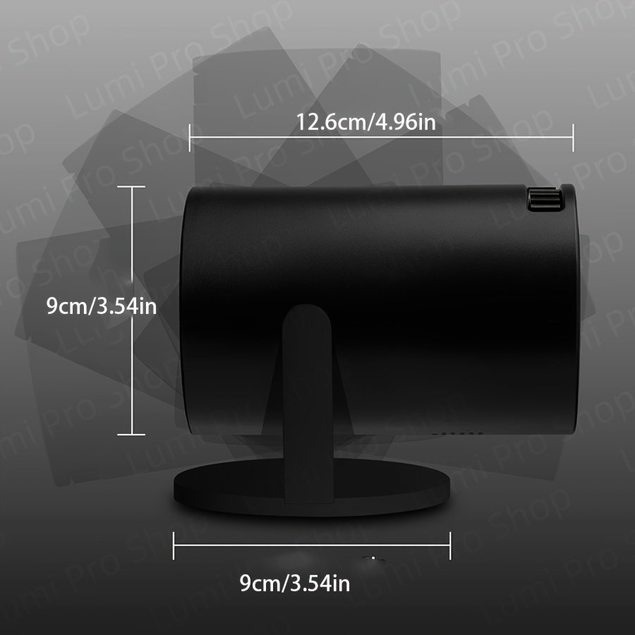 Portable Projector 1080P, Smart Projector with Android TV, 180° Rotatable, WiFi Connectivity, WUXGA Native Resolution 1920x1200, 3D Ready, LCD Display Technology, 500-999 Lumens, 4:3 Aspect Ratio, with USB Power, Button Control for Home Theater, 3.3meter - Image 6