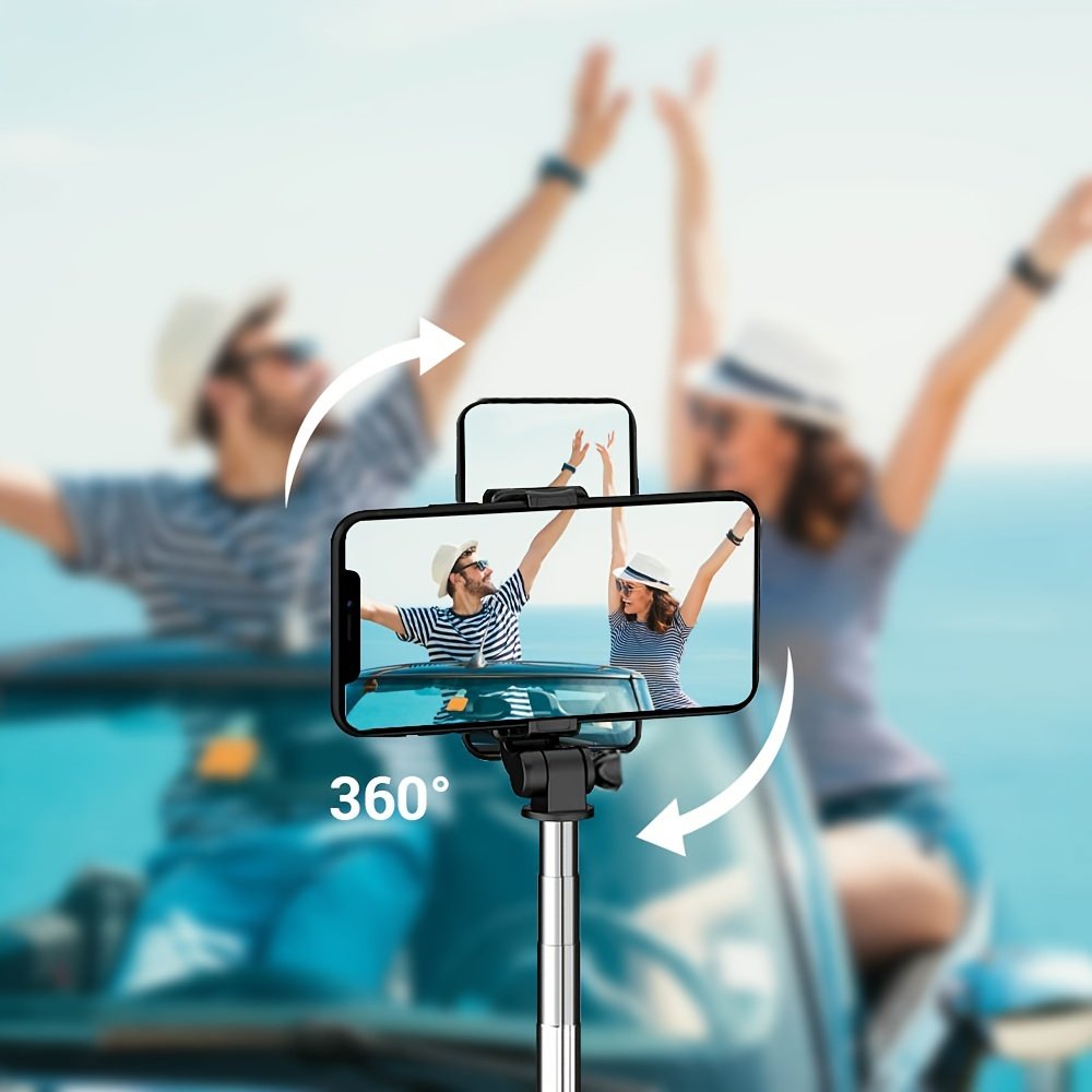 Versatile 3-in-1 Mobile Phone Selfie Stick Tripod with 360° Rotation - Ideal for Photography, Vlogging & Live Streaming | Compact, Lightweight & Travel-Friendly with Wireless Remote, Anti-Shake Feature, Compatible with All Smartphones, Selfie Stick for Ph - Image 13