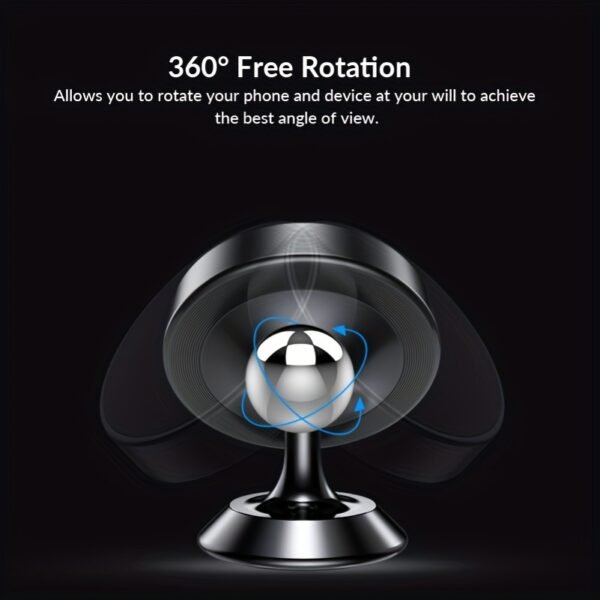 Universal Aluminum Alloy Car Phone Holder, 360 Degree Rotation, Strong Magnetic Mount, Durable Auto Dashboard Accessory - Image 16