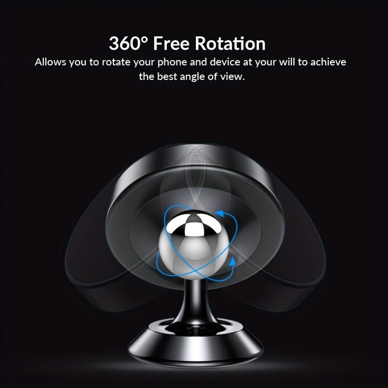 Universal Aluminum Alloy Car Phone Holder, 360 Degree Rotation, Strong Magnetic Mount, Durable Auto Dashboard Accessory - Image 16