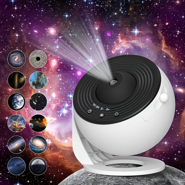1 for Galaxy Projector with 360° Rotation, Star-Shaped Projector, Nebula Ceiling Light, Perfect for Valentine's Day Gift, with 12 HD Movies for a Starry Bedroom Atmosphere