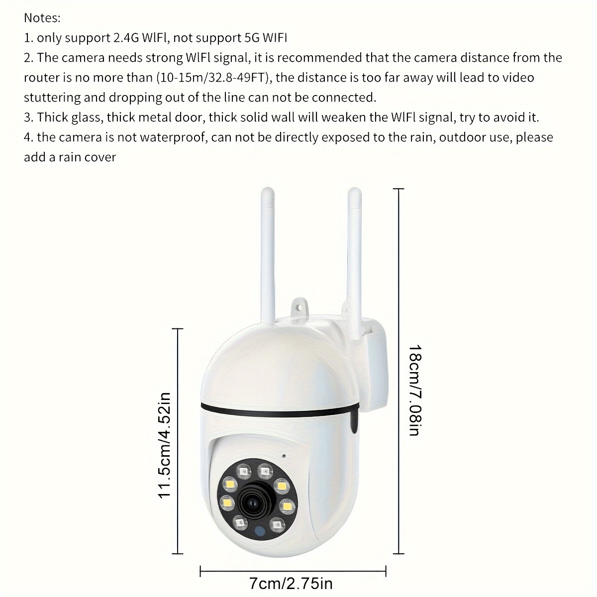 2MP Wireless Security PTZ Camera with Wifi for Outdoor Use, Featuring 4X Zoom, AI Human Tracking, Two-Way Audio, And HD Night Vision in Color. - Image 4