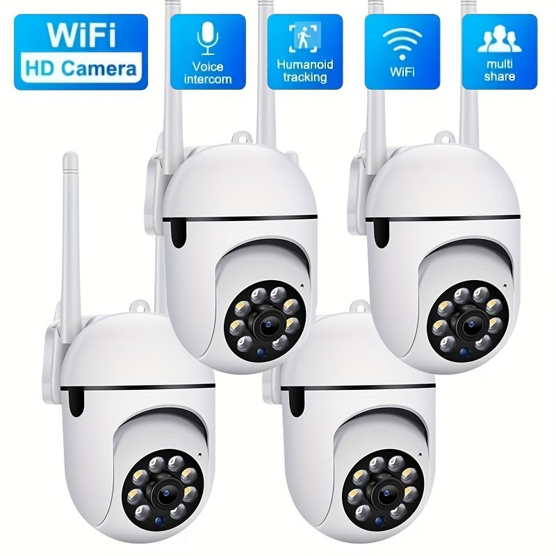 Smart 1080P PTZ WiFi Camera with HD Night Vision, Remote Voice Control & Smart Tracking - USB Powered