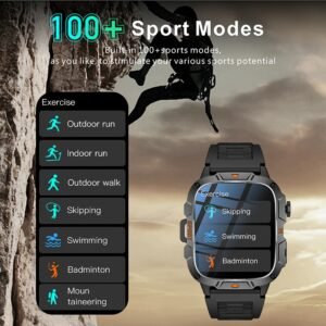 Sports Smart Watch, 4.98cm Smartwatch With LED Lighting, Call Answering, Fitness Tracking With Pedometer, Outdoor Sports Activity Watch For Men/Women