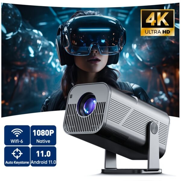 Ultra-Clear 4K Portable Wireless Projector - Perfect for Home Theater, Office & Parties | HDTV Compatible with USB & AV | Easy Setup | Ideal Christmas Gift - Image 2