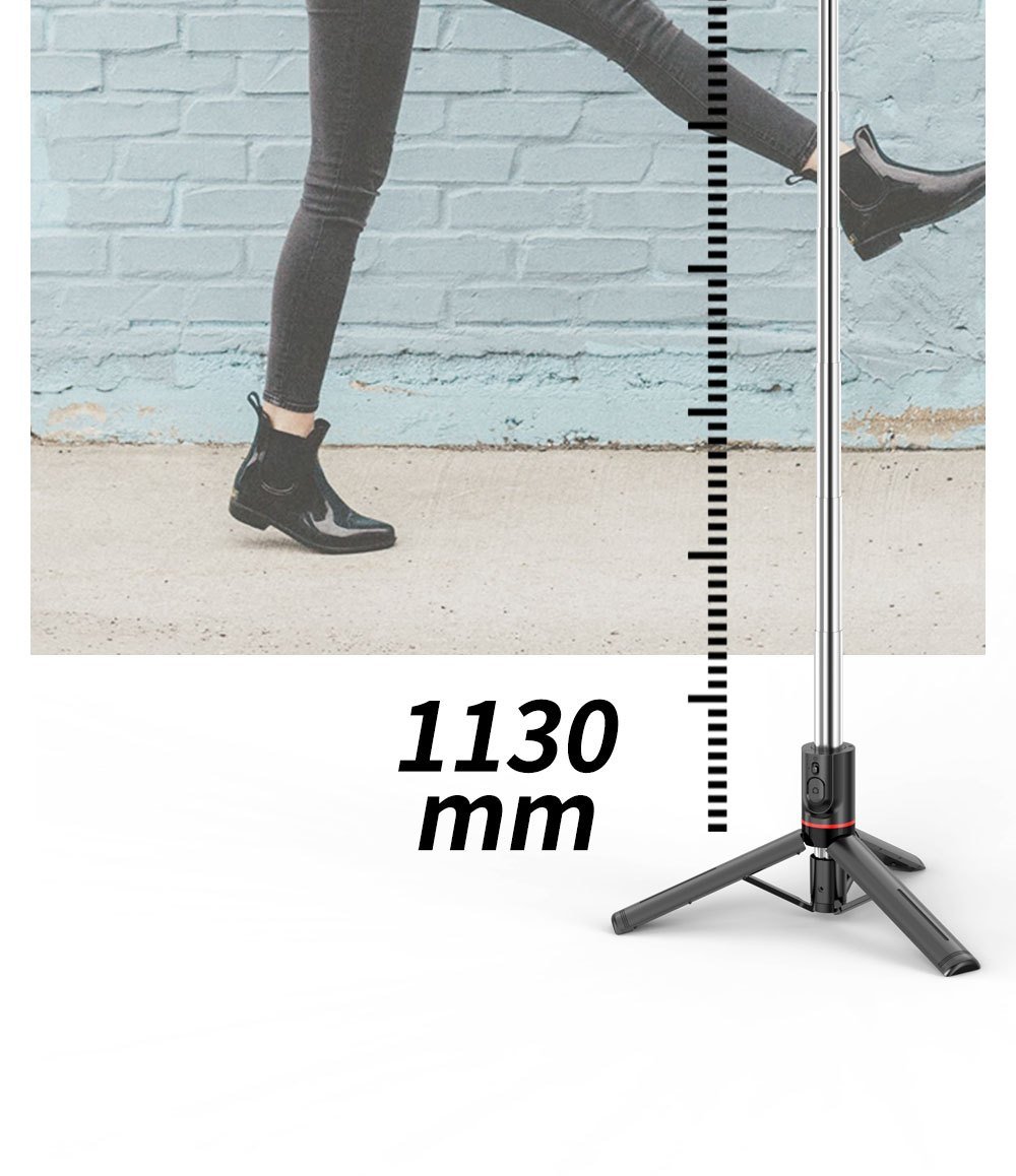 Portable 44-inch Selfie Stick Mobile Phone Tripod with Wireless Remote Control Expandable Smartphone Tripod Holder 360 Degree Rotation for iPhone 13 12 11 pro Xs Max Xr X 8 7 6 Plus, for Android for SamSung Smartphones - Image 17