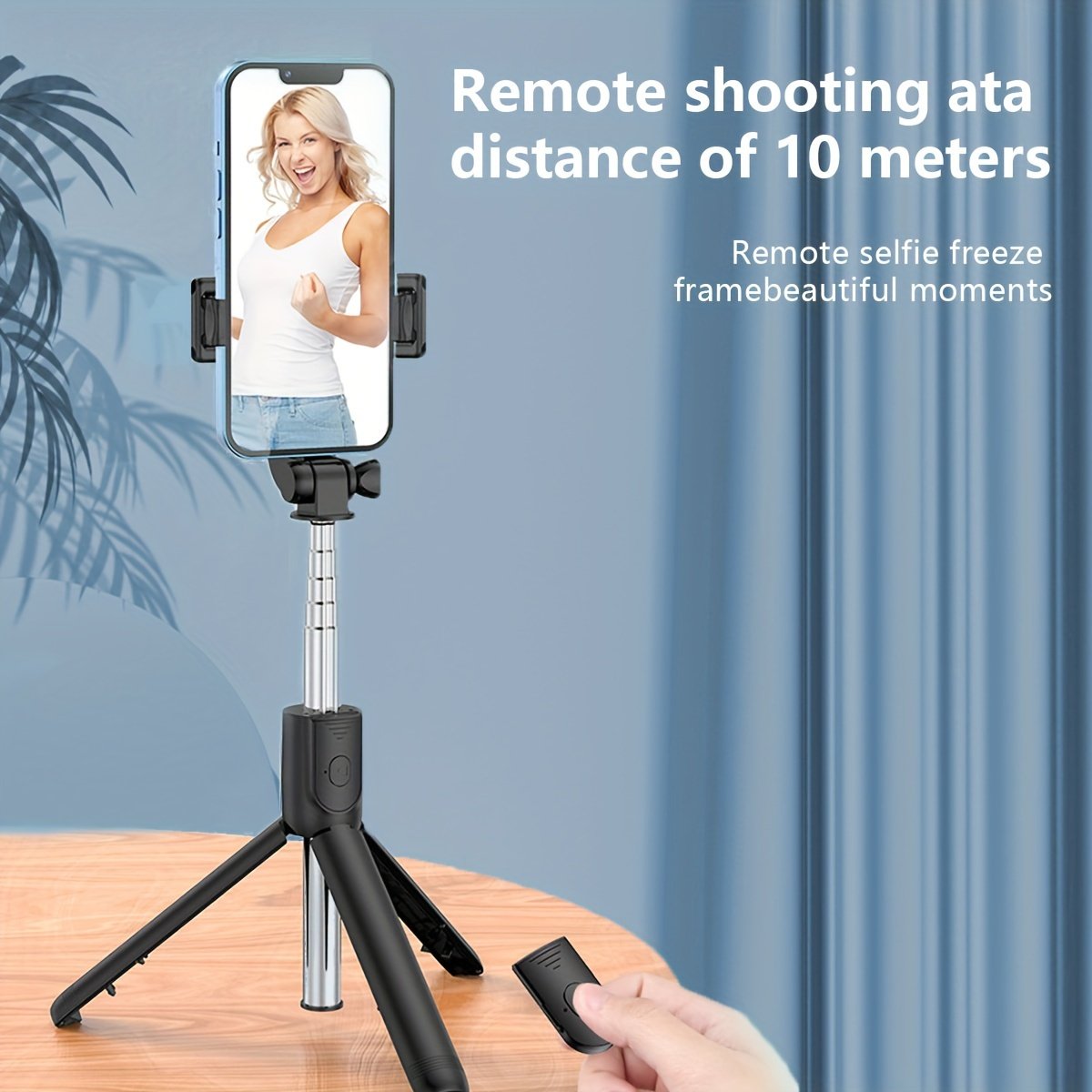 1pc 360° Rotatable Wireless Selfie Stick Tripod, Panoramic Smartphone Stand for Travel, Outdoors, Live Streaming & Video Recording, Plastic, Battery Powered, Non-rechargeable Button Battery, ≤36V - Image 11