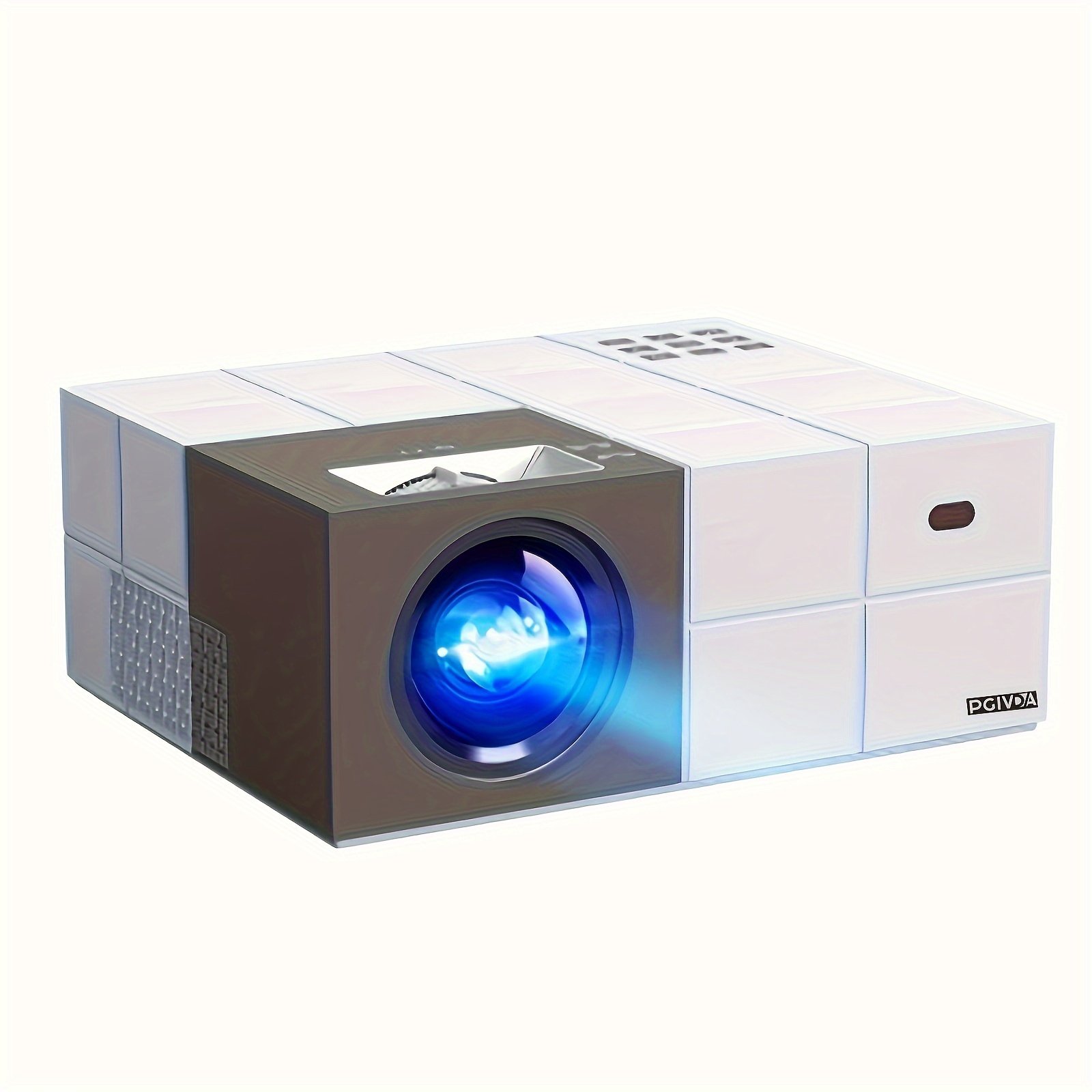PGIVDA 4K Full HD 1080P Video Projector, Table Mount, LCD Display, 16:9 Aspect Ratio, Button Control, Wireless Connectivity, Display Port, 3000+ Lumen Brightness, 220-240V European Plug, for Home Theater & Presentations - Image 5
