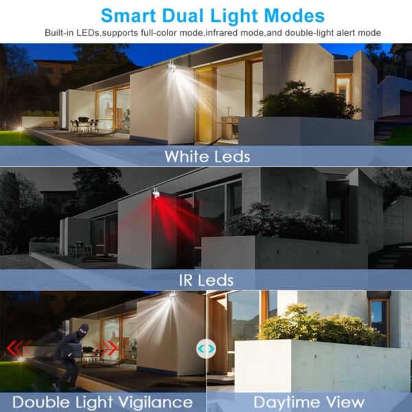 2MP Wireless Security PTZ Camera with Wifi for Outdoor Use, Featuring 4X Zoom, AI Human Tracking, Two-Way Audio, And HD Night Vision in Color. - Image 7