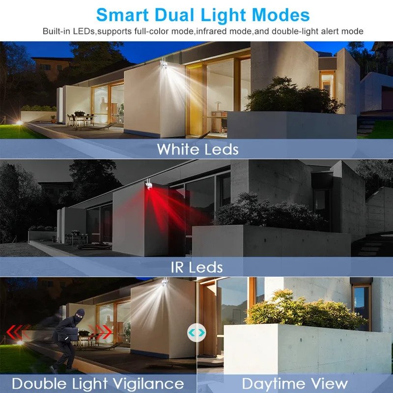 2MP Wireless Security PTZ Camera with Wifi for Outdoor Use, Featuring 4X Zoom, AI Human Tracking, Two-Way Audio, And HD Night Vision in Color. - Image 7