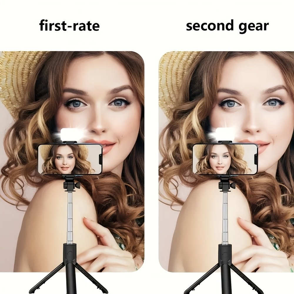 Portable Selfie Stick with LED Fill Light & Remote - Rechargeable Battery, USB Powered, Wireless Enabled for Easy Photography and Video Recording, Selfie Stick for Phone - Image 13