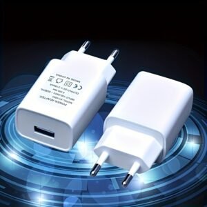 5V2A white European standard mobile phone charger, fast charging mobile phone USB charging head, suitable for use in various places, etc