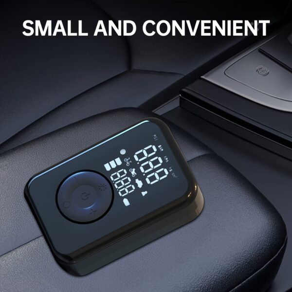 Portable Wireless Car Battery Jump Starter, Tire Inflator, Air Compressor Easily Inflates Tires, LED Display, with Flashlight And Power Bank, High-Capacity Battery. - Image 2