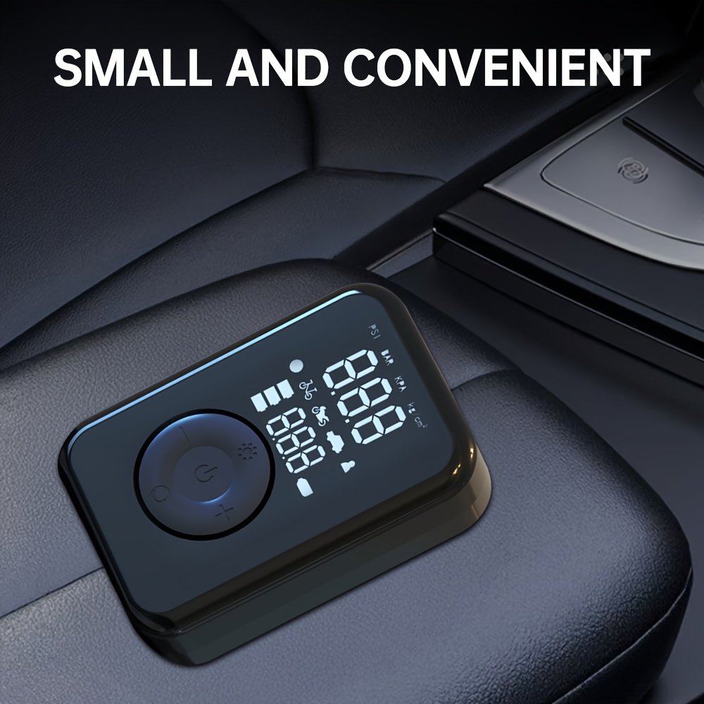 Portable Wireless Car Battery Jump Starter, Tire Inflator, Air Compressor Easily Inflates Tires, LED Display, with Flashlight And Power Bank, High-Capacity Battery. - Image 2
