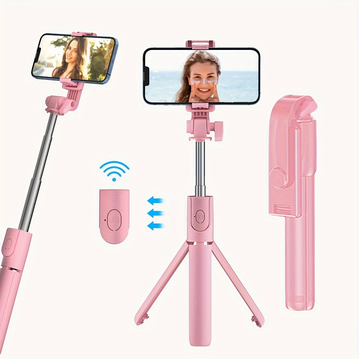 Wireless Selfie Stick Tripod with Remote, Stainless Steel 360 Rotation Anti-Shake Phone Holder, Live Stream Tabletop to Floor Support Stand, Battery Powered for Photo Video Recording - Image 7