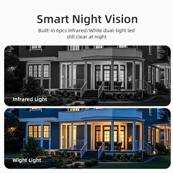 2-Pack 1080P HD Wireless Security Cameras, PTZ with Color Night Vision, Spotlight & Siren, 2-Way Audio, Wall Hanging, Motion Tracking, Compatible with Amazon Alexa, USB Powered, Non-Waterproof, for Home & Outdoor Surveillance - Image 3