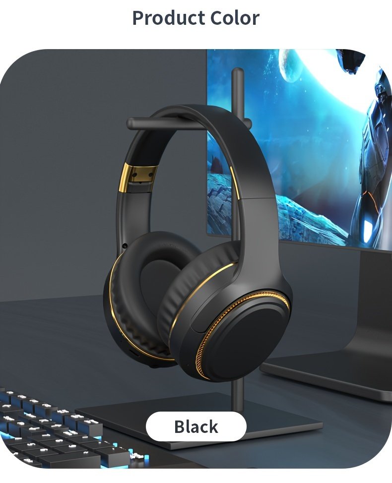 Ultra-large Capacity 400 MAh Wireless Headphones With Ambient Lighting, HIFI Sound Effects, Music All Day Long, 5.3 Chip, Low Latency, High-quality Headphones, Suitable For Travel, Business, Music, Gifts, Work, Phone Calls - Image 26