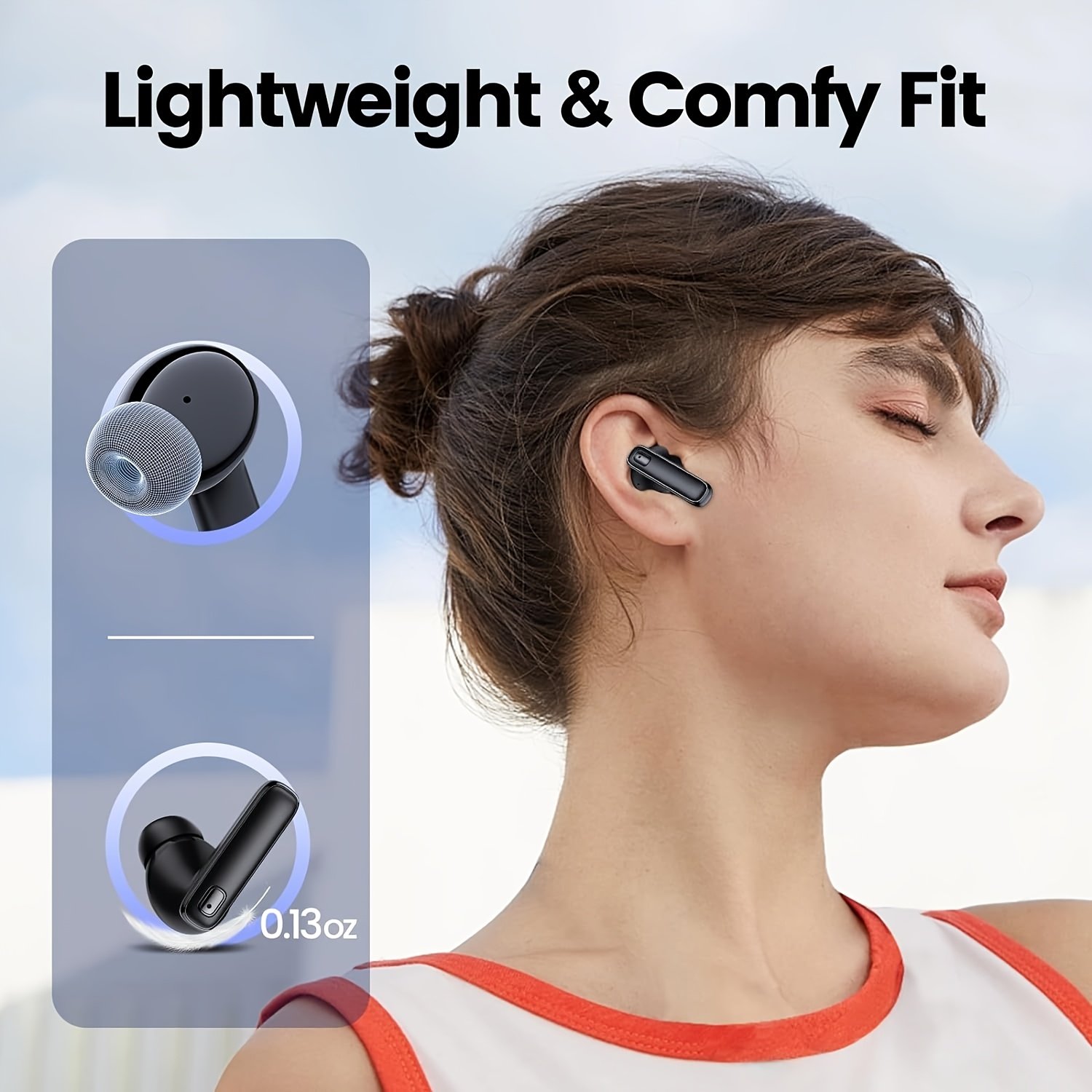 Wireless In-Ear Sports Earbuds with Mic, Noise Cancelling, LED Charging Case, 40H Playtime - Ideal for Running & Workouts - Image 2