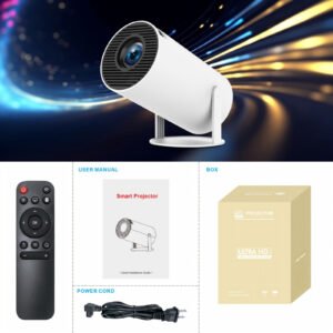 W WUDUNG HY300 PRO Portable Mini Projector 4K Androi 11-1080p*720P Portable Wireless Home Theater 180° Projection Angle Adjustable.