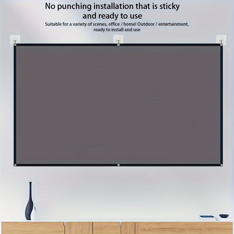 1pc Projector Anti-Light Black Edge Screen, 4K HD 3D Movie Projector, Portable And Foldable, Polyester Fabric, Wireless And Battery-Free for Home Cinema, Outdoor And Indoor Use - Image 8