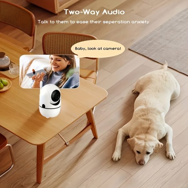 1pc 1080p WiFi Security Camera, 2MP 1920x1080 High Definition, Indoor/Outdoor with Color Night Vision, 2-Way Audio, Motion Tracking, USB Powered, Compatible with Tablet, No Battery, ABS Material - Image 5