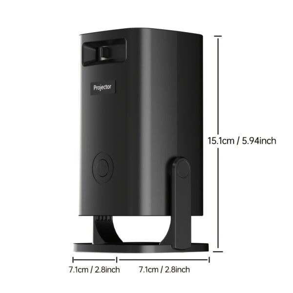 Smart HD Cost-Effective Black Projector - EU Plug, Multi-Functional Strong Projector, Suitable for Home theater, Compatible with USB, Audio, PS4, Support 1080P, Movie Projector - Image 2