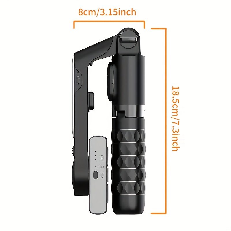 1pc Desiontal A6 1-Axis Handheld Gimbal Stabilizer with Wireless Remote, LED Beauty Light, Tripod Mount, Retractable Folding Selfie Stick for iPhone/Android - USB Charging, ≤36V, 400mAh Lithium Polymer Battery, ABS Material - Image 6