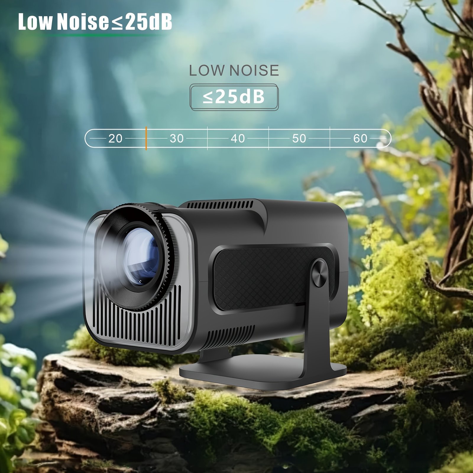 W WUDUNG HY320 MINI Smart Projector - 4K & 1080P HD, 320 Lumens Brightness, 180° Adjustable Stand, Auto Keystone Correction, Surround Sound, WiFi 6/5.2, Wireless, Portable for Outdoor Movies & More - Image 8