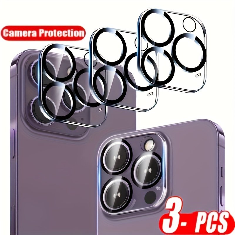 3Pcs/set Full Cover Camera Lens Protectors For IPhone 12 13 Pro Max Screen Protectors For IPhone 11 14 Pro Max Glass 15 Pro Max 15 Plus - Image 5