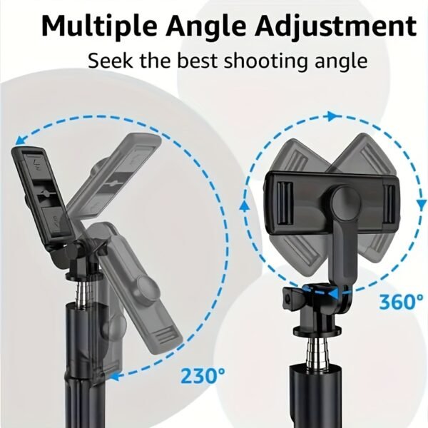 Stainless Steel Selfie Stick Tripod with Wireless Remote, 360° Rotation, Waterproof, Handheld & Tripod Stand Combo, Portable Anti-Shake Monopod for Travel, Live Streaming, and Photography