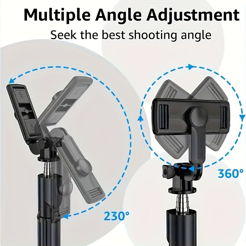 Stainless Steel Selfie Stick Tripod with Wireless Remote, 360° Rotation, Waterproof, Handheld & Tripod Stand Combo, Portable Anti-Shake Monopod for Travel, Live Streaming, and Photography
