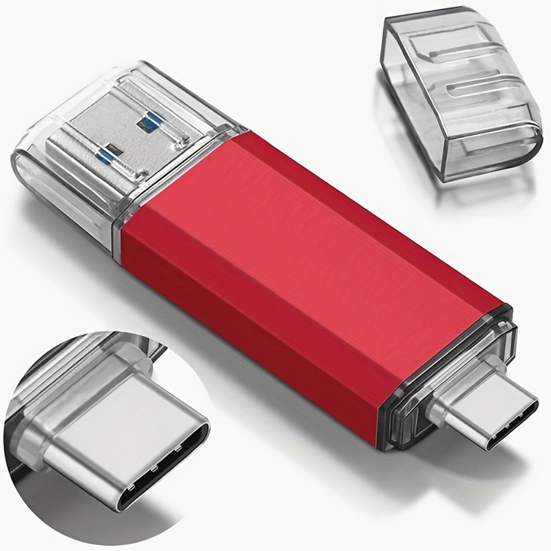 USB C Flash Drive 100GB/16GB/512MB Dual C-Type Thumb Drive C-Type 2-in-1 USB 2.0 Dual Interface Flash Drive High Speed OTG Thumb Drive Metal Memory Stick Photo Stick For Android Smartphones And Tablets - Image 14