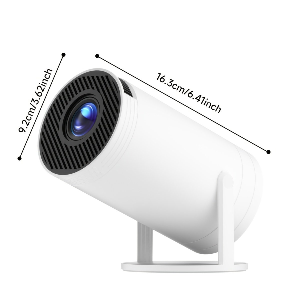 XYA Projector with WiFi6 & Wireless5.2, Portable Projector Supports 1080P video decoding Max 3.3 meter Display Zoom, 180 Rotatable Movie Video Home Theater Projector Compatible with USB/Phone/Laptop - Image 3