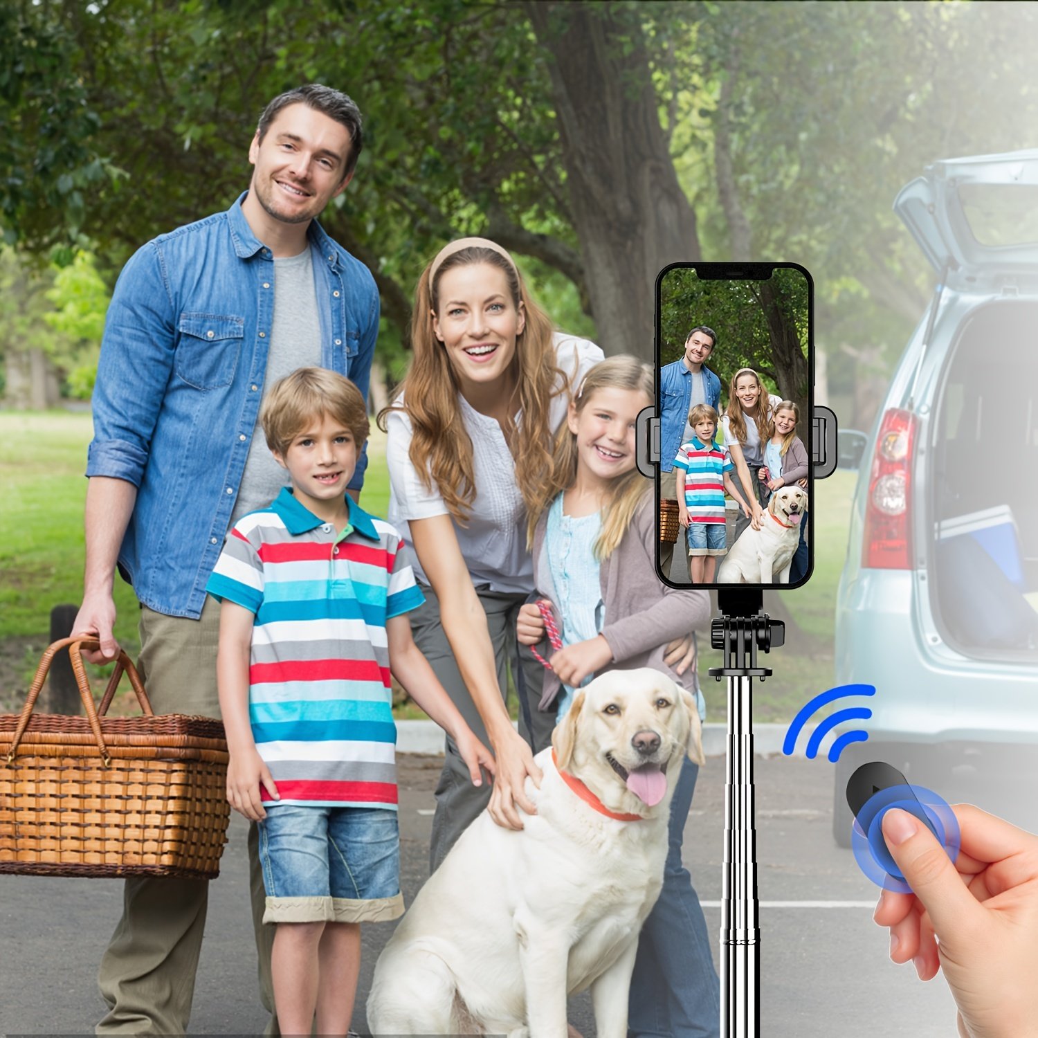 40" Cell Phone Selfie Stick Tripod, Extendable Selfie Stick All-in-1 Smartphone Tripod Stand With Wireless Remote 360°Rotation For IPhone 14/13/12/12 Pro/11/11 Pro/XS/XR/X/8/7 Plus, For Samsung, Google, LG, Sony Smartphones - Image 9