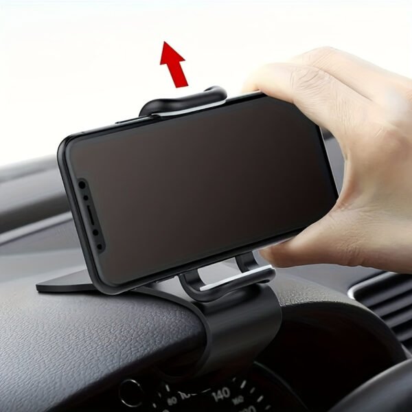 Support 360-Degree Rotation Universal Automobile Phone Holder, Anti-Slip Instrument Plate Holder, Suitable for iPhone, Samsung, Xiaomi, Oppo, Vivo, OnePlus, Using Durable ABS Material, Easy Installation, No Battery - Image 2