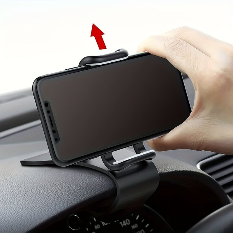 Support 360-Degree Rotation Universal Automobile Phone Holder, Anti-Slip Instrument Plate Holder, Suitable for iPhone, Samsung, Xiaomi, Oppo, Vivo, OnePlus, Using Durable ABS Material, Easy Installation, No Battery - Image 2