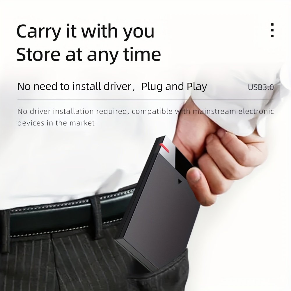 Small Capacity External Hard Drive, 320G Portable Hard Drive, Portable External Storage Hard Drive, USB3.0 High-speed Reading and Writing, Mechanical Hard Drive, Supports Notebook, Mobile Phone and Computer - Image 7