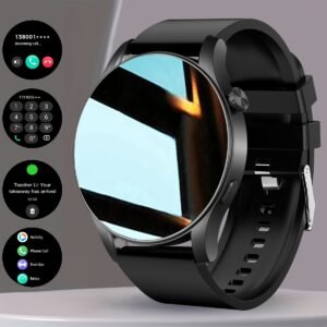 1pc V25Z Smart Watch with Call Function, Pedometer, Calorie Counter, Compatible with Android & iPhone, Wireless 5.3, USB Charging, 3.53cm TFT Screen, 360p Resolution, 90% Screen Ratio, AB5681G Chip, Rechargeable Lithium Polymer Battery, Plastic Body, Sili