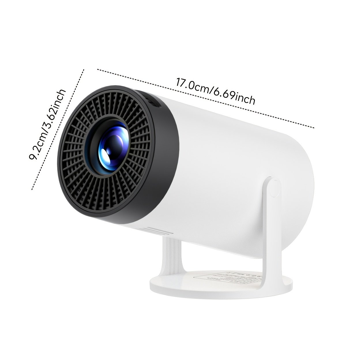 XYA Ultra HD Projector 4K/1080P, 3.3meter Wireless Portable Mini Projector with Remote, Table Mount, LCD, 16:9 Aspect Ratio, 220-240V, Smartphone/Tablet Connectivity, Wi-Fi BT5.2, European Standard Plug, for Home Theater - Image 9