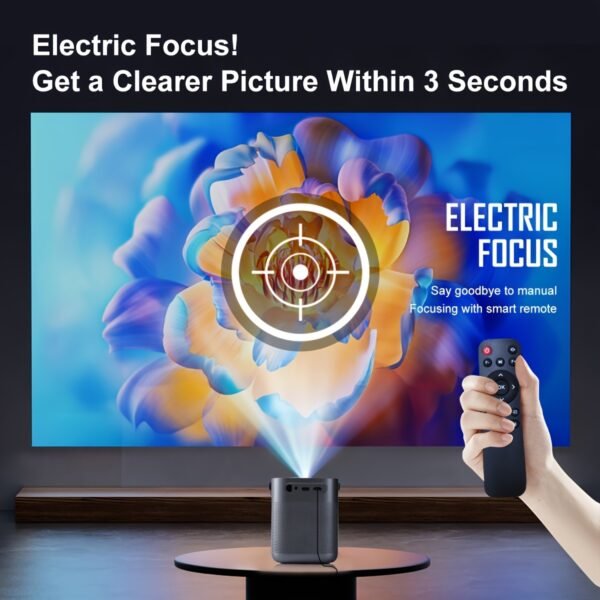 PGIVDA Wireless Projector for Mobile Phone, FHD 1080P Supported Portable Projector Electronic Focus, Max Projection Size 5.59meter - Image 7