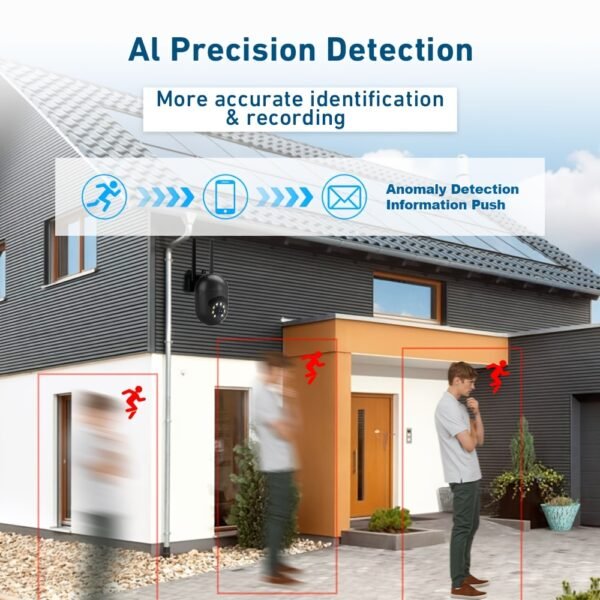 2pcs/4pcs Camera with Color Night Vision, Wireless 2.4G HD Indoor/Outdoor Camera, Two-way Audio, WIFI Security Camera, Pan/Tilt/Zoom Smart Home Security Camera, Motion Tracking - Image 4