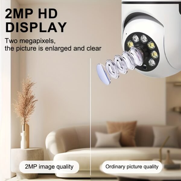 Teruhal 1080P HD WiFi Security Camera - 360° Rotatable, Color Night Vision, Two-Way Audio, Motion Detection Alerts, Easy Installation - Perfect Gift for Birthdays, Easter, Presidents Day - Image 8